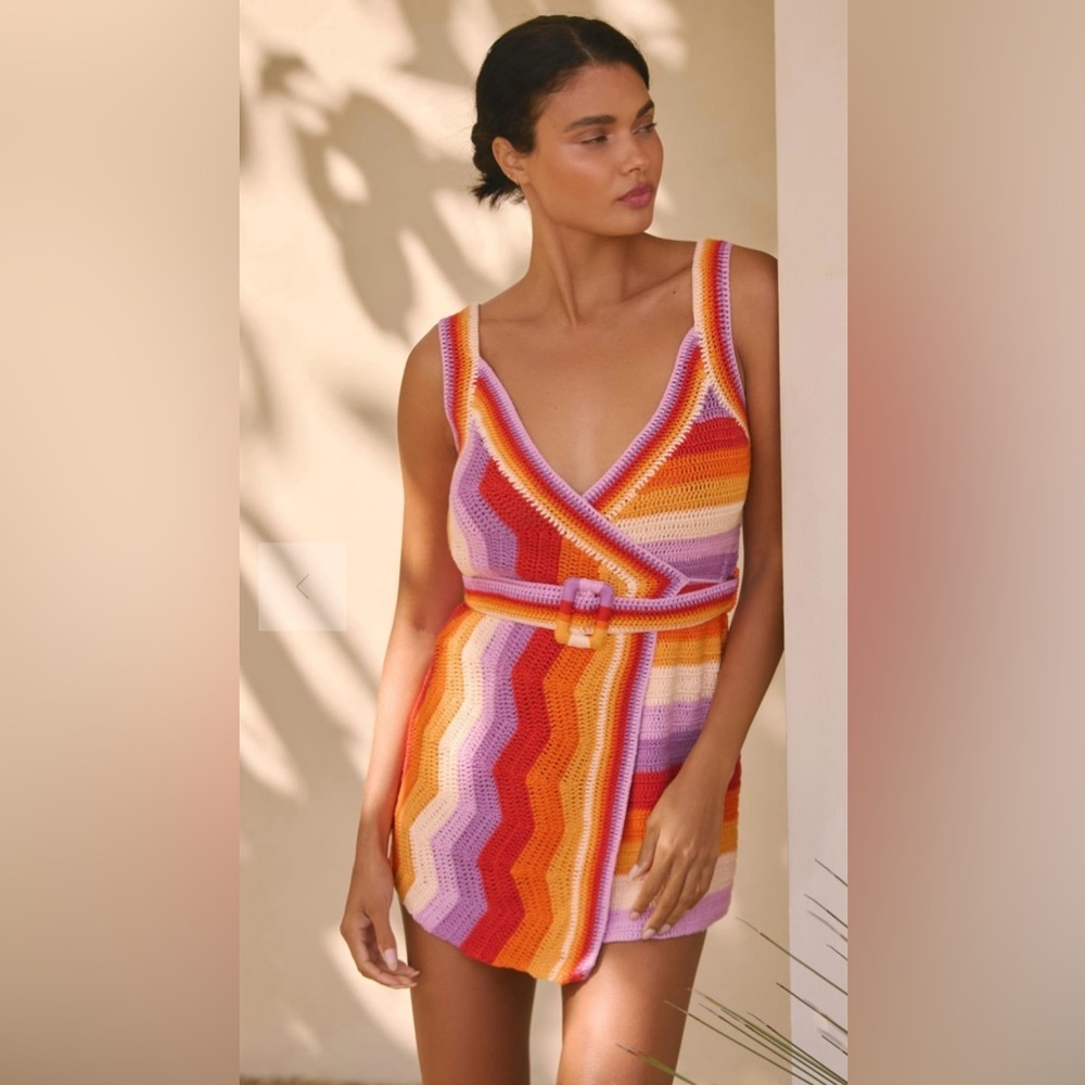 FARM Rio Crochet Mini Dress Size XL NWT